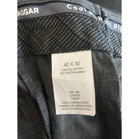 Haggar Cool Right Performance Flex Dark Gray Dress Pants 40x32 - Picture 3 of 3